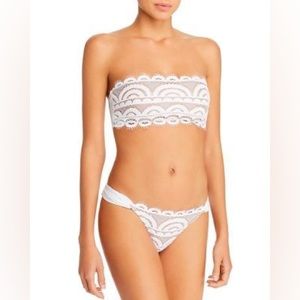 PQ PilyQ Swim Water Lily Bandeau Bikini Set - Top & Bottom sold together